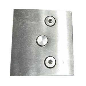Batente de porta de vidro inox