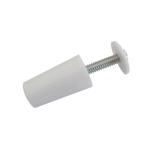 Batente de Estore em Plástico c/ Paraf.(40mm) - Branco